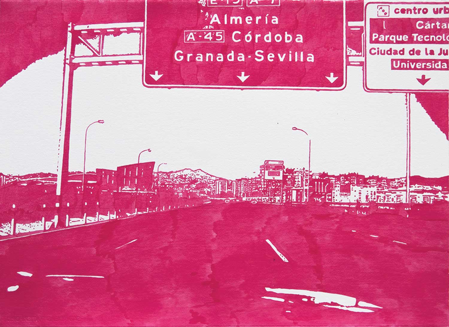 Almeria, Cordoba, Granada-Sevilla, aquarelle on 800 grams Hanemuller paper,57x76 cm, 2009