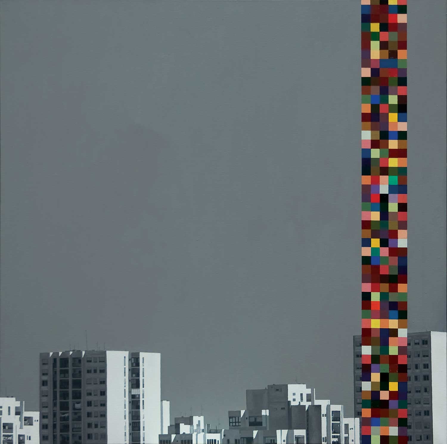 Another Belgrade 1, oil on canvas, 100x100 cm, 2010