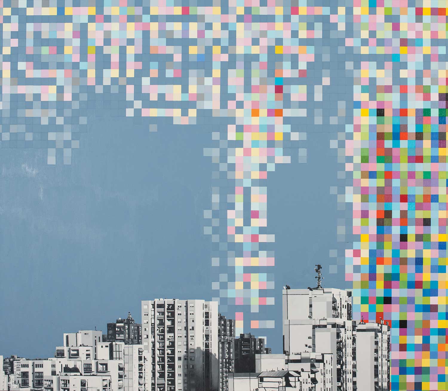 Digital Decay, oil on canvas, 130x150 cm, 2014