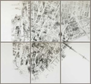 EastCoastLand, (New York) pencil on paper, 140 x 150 cm, 2008